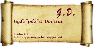 Gyöpös Dorina névjegykártya
