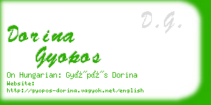 dorina gyopos business card